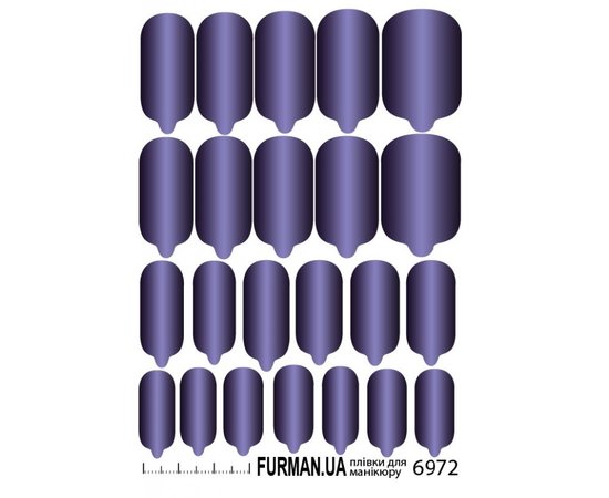 Изображение  Film-sticker for nails Furman 6972, purple