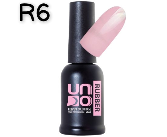 Изображение  UNO Color Rubber Base for nails, 8 ml. R6, Color: R6