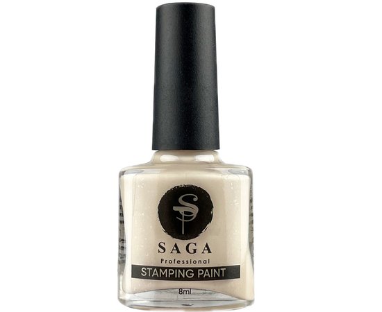 Изображение  Лак-краска для стемпинга Saga Professional Stamping Paint №23 слоновая кость, 8 мл , Цвет: 23