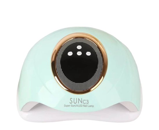 Изображение  Professional UV/LED lamp SUN C3 for nails with a timer and display, 288 W. Turquoise