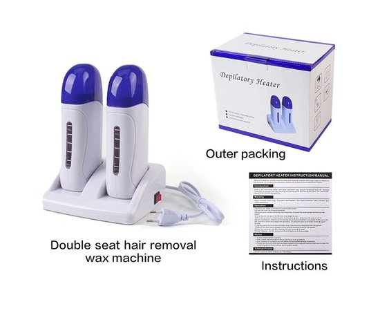 Изображение 2 Воскоплав двухкассетный с базой Depilatory heater мощностью 80 Вт