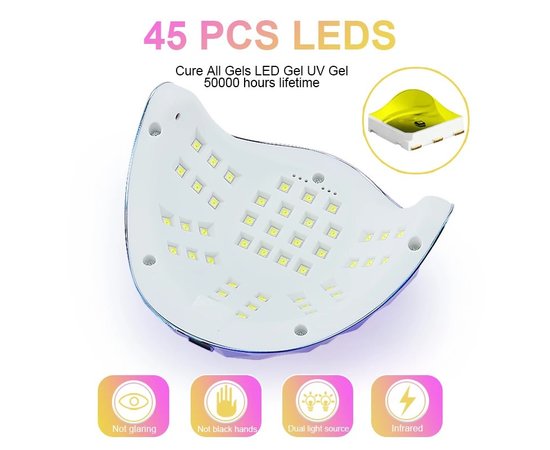 Изображение 3 UV/LED лампа SUN G5 Maх для маникюра и педикюра c дисплеем 288 Вт. Золотой