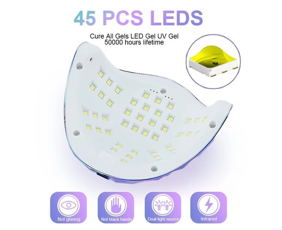 Зображення 6 UV/LED лампа SUN G5 Maх для манікюру та педикюру з дисплеєм 288 Вт. Бірюзовий
