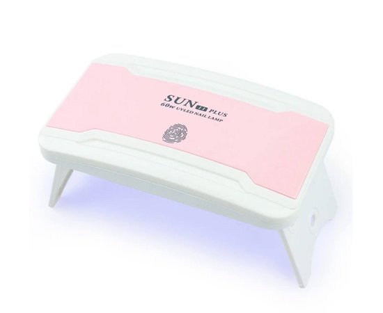 Изображение  Mini UV/LED lamp Sun 11 plus for drying nails on USB (touch, with timer), 60 W. White-pink