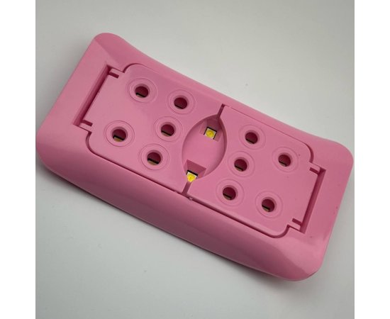 Изображение 2 Мини UV/LED лампа Sun Plus для сушки ногтей на USB (складная), 48 Вт. Розовый