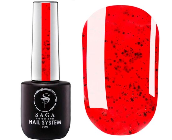 Изображение  Gel Polish Saga Professional No.08 Black Snow, 9 ml, Volume (ml, g): 9, Color: 8