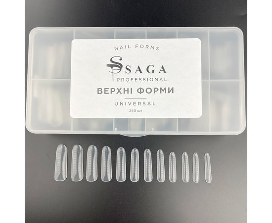 Изображение  Nail extention forms Saga Professional Universal, 240 pcs