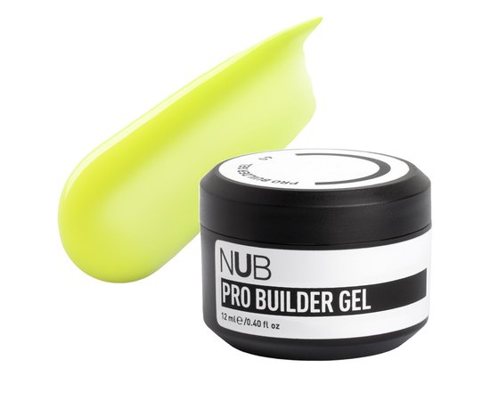 Зображення  Гель моделюючий класичний NUB Pro Builder Gel №09 лимон-лайм, 12 мл , Об'єм (мл, г): 12, Колір: 09