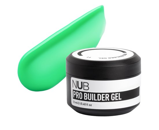 Изображение  Гель моделирующий классический NUB Pro Builder Gel №11 салатово-зеленый, 12 мл , Объем (мл, г): 12, Цвет: 11