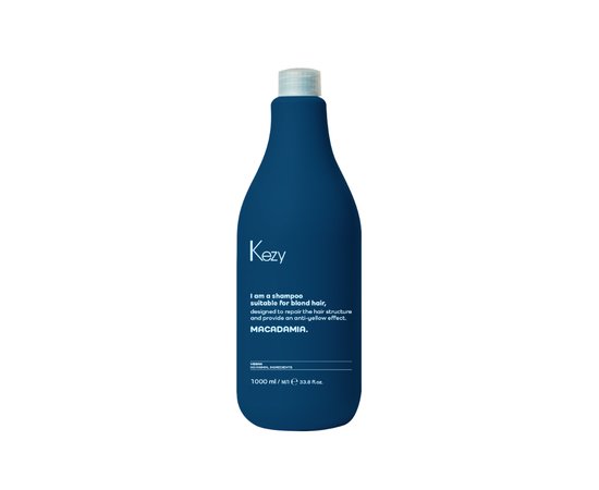 Изображение  Shampoo against yellowness for blond hair Kezy Macadamia Shampoo For Blond, 1000 ml, Volume (ml, g): 1000