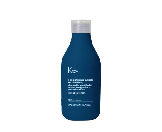 Изображение  Шампунь против желтизны для светлых волос Kezy Macadamia Shampoo For Blond, 375 мл, Объем (мл, г): 375