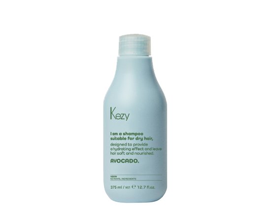 Зображення  Шампунь для сухого волосся Kezy Avocado Shampoo, 375 мл, Об'єм (мл, г): 375