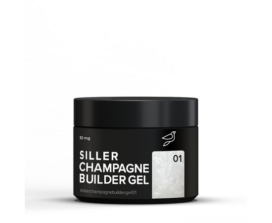 Зображення  Гель для нарощування нігтів Siller Champagne Builder Gel №01, 30 мл, Об'єм (мл, г): 30, Колір: 01