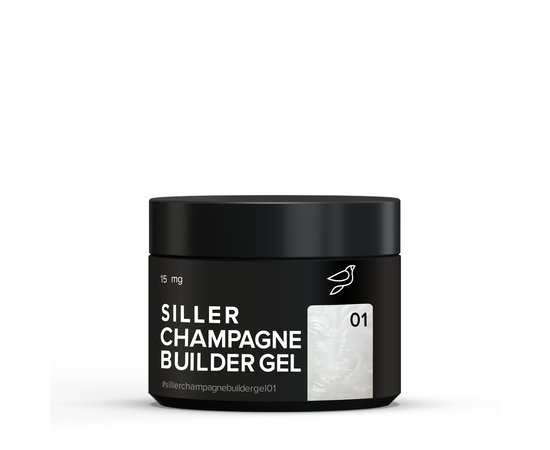 Зображення  Гель для нарощування нігтів Siller Champagne Builder Gel №01, 15 мл, Об'єм (мл, г): 15, Колір: 01