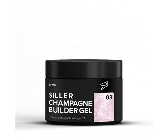 Зображення  Гель для нарощування нігтів Siller Champagne Builder Gel №03, 30 мл, Об'єм (мл, г): 30, Колір: 03