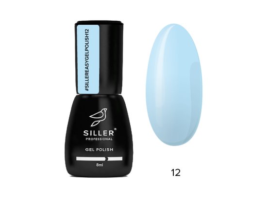 Зображення  Гель-лак однофазний для педикюру Siller Easy Gel Polish №12, 8 мл, Об'єм (мл, г): 8, Колір: 12