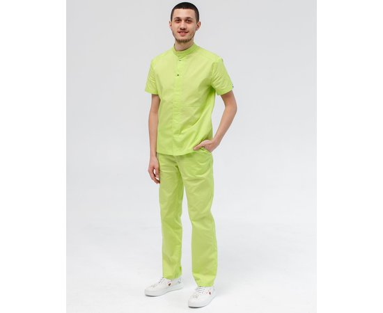 Изображение  Medical suit for men Boston lime s. 50, "WHITE ROBE" 129-330-679, Size: 50, Color: lime