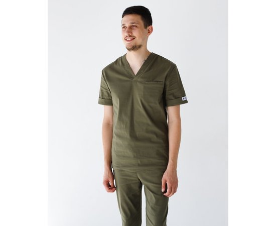 Изображение 3 Medical suit for men Marseille khaki s. 52, "WHITE ROBE" 353-368-708, Size: 52, Color: khaki
