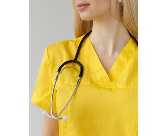 Изображение 3 Women's medical shirt Topaz yellow s. 46, "WHITE ROBE" 164-397-705, Size: 46, Color: yellow