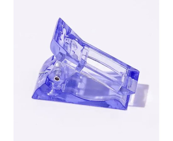 Изображение  Plastic clamp (3 x 3.5 cm) for fixing the upper forms when building up nails Purple