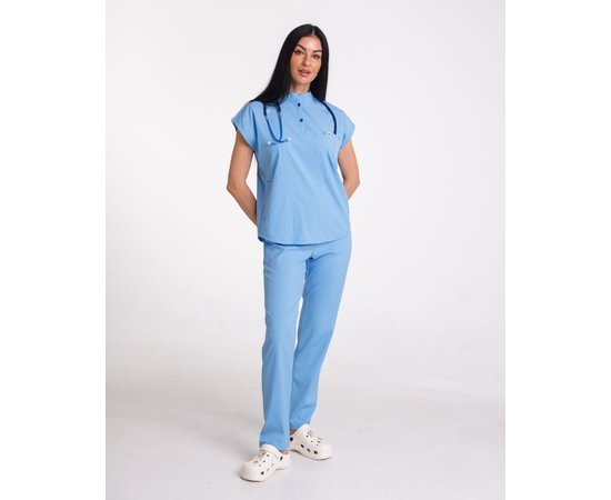 Изображение  Women's medical suit Sydney blue s. 40, "WHITE ROBE" 497-333-677, Size: 40, Color: blue light