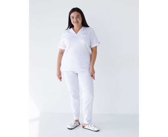 Изображение  Women's medical suit Marseille white +SIZE s. 56, "WHITE ROBE" 499-324-708, Size: 56, Color: white