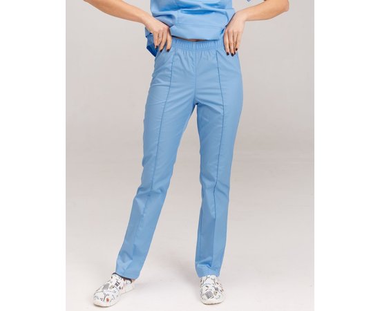 Изображение  Women's medical pants light blue s. 46, "WHITE ROBE" 163-436-726, Size: 46, Color: light blue