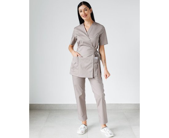 Изображение  Women's medical suit Kyoto mocha s. 40, "WHITE ROBE" 519-421-679, Size: 40, Color: mocha