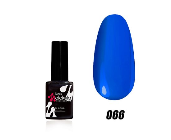 Изображение  Гель-лак для ногтей Nails Molekula Gel Polish 6 мл, № 066 Витражный синий, Объем (мл, г): 6, Цвет: 066