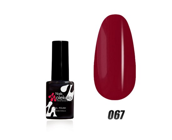 Изображение  Гель-лак для ногтей Nails Molekula Gel Polish 6 мл, № 067 Витражный красный, Объем (мл, г): 6, Цвет: 067