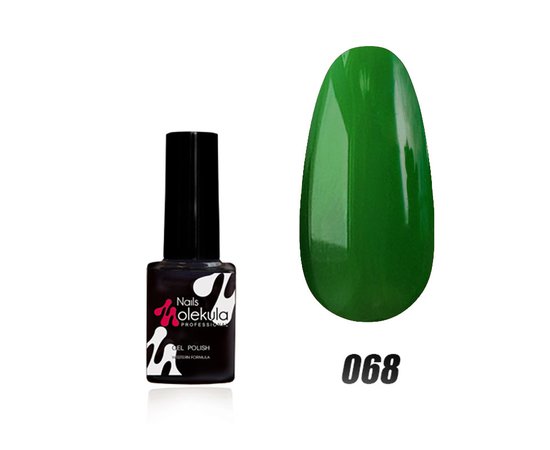 Изображение  Гель-лак для ногтей Nails Molekula Gel Polish 6 мл, № 068 Витражний зеленый, Объем (мл, г): 6, Цвет: 068