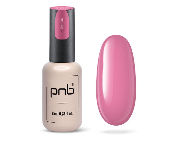 Изображение  PNB Gel Polish 380 Coral Sin light pink, 8 ml, Volume (ml, g): 8, Color: 380