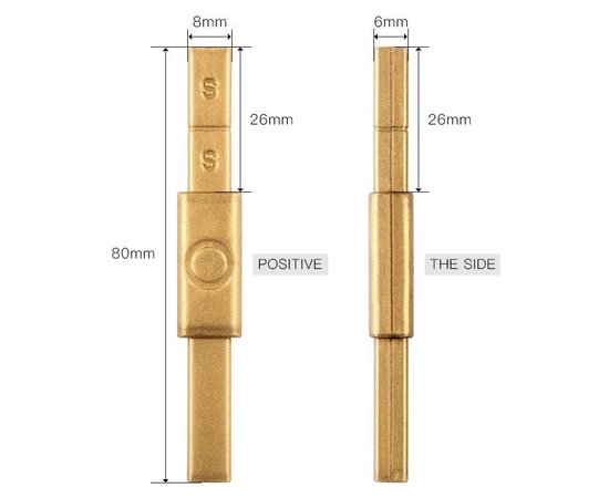 Изображение 4 Gel polish magnet, rectangular Gold