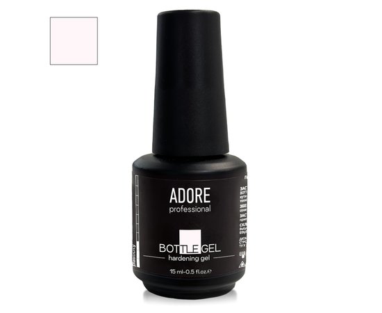 Зображення  Камуфлюючий гель Adore prof. Bottle Gel Powder для зміцнення нігтів, пудровий, 15 мл, Об'єм (мл, г): 15, Колір: Powder