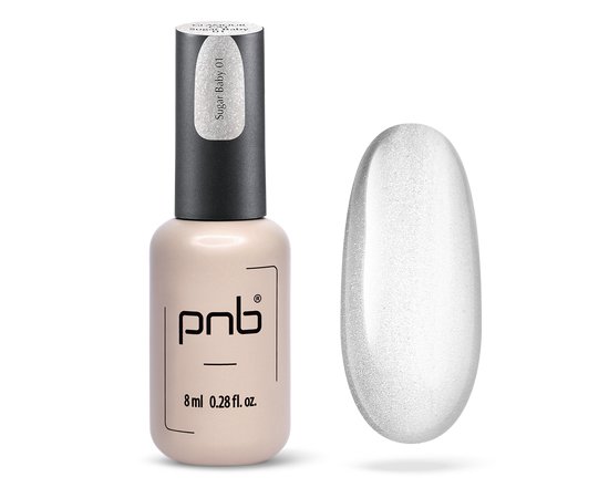 Изображение  Гель-лак для ногтей PNB Magnetic Gel Polish Glamour Cat 01 Sugar Baby, 8 мл, Объем (мл, г): 8, Цвет: 01 Sugar Baby