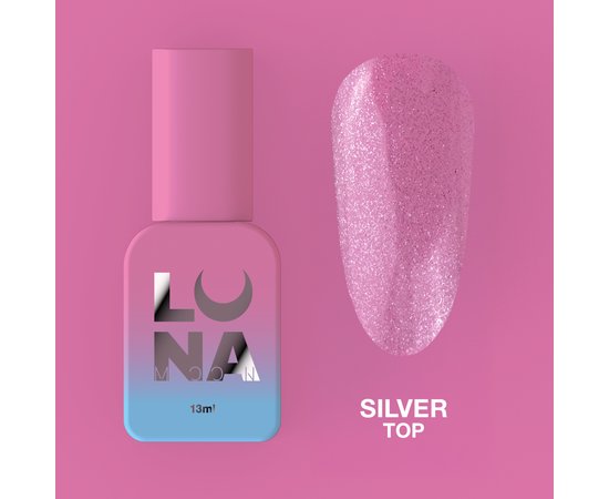 Изображение  Top for gel polish LUNAMoon Top Silver, 13 ml