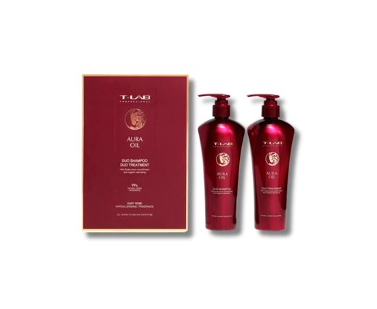 Зображення  Набір для посиленого живлення волосся T-LAB Aura Oil Duo Shampoo and Duo Treatment Set, 2х300 мл