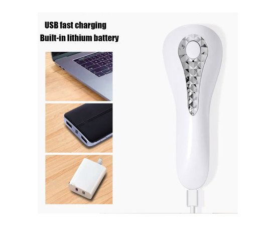 Изображение 3 Мини UV/LED лампа YC01 на аккумуляторе и с USB шнуром для сушки ногтей, 18 Вт. Белый