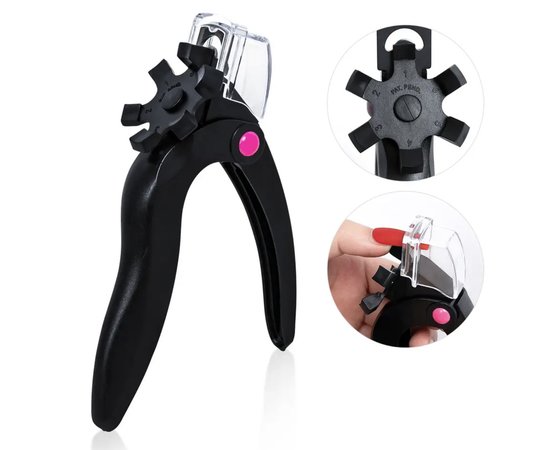 Изображение  Tip cutter (cutter, nippers, nippers) for cutting tips and artificial nails - with a trimming length regulator Black