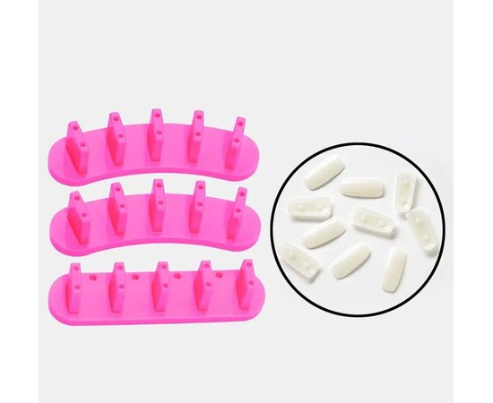 Изображение  Plastic tip holder (3 pcs./pack) for practicing and demonstrating designs Pink