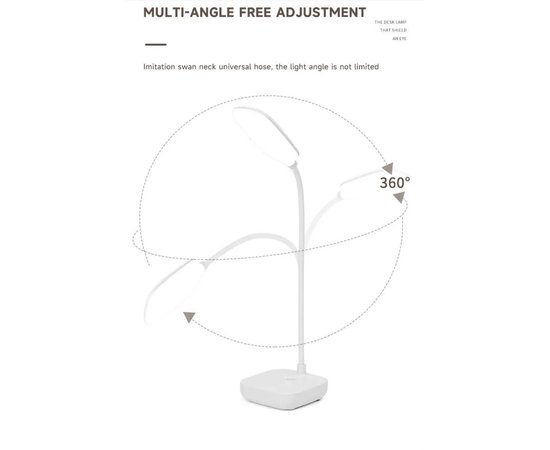 Изображение 3 Rechargeable LED Lamp 1961 (3 W) on a flexible leg + phone stand - for desk lighting