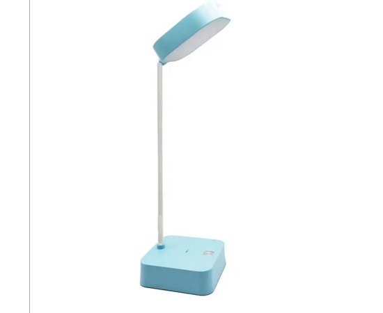 Изображение 7 Rechargeable LED Lamp 1954 (3 W) on a flexible leg + phone stand for desk lighting Blue