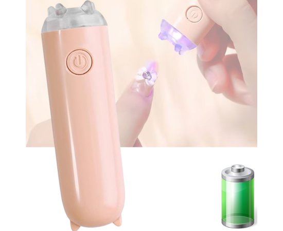 Изображение  Lamp-flashlight Led 10 for drying nails (gel tips, top forms, decor) on a 180mAh battery, 3 W. Pink