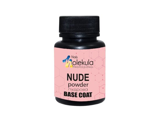 Изображение  База для гель-лака Nails Molekula Base Rubber Nude Powder пудровая, 30 мл, Объем (мл, г): 30, Цвет: Powder