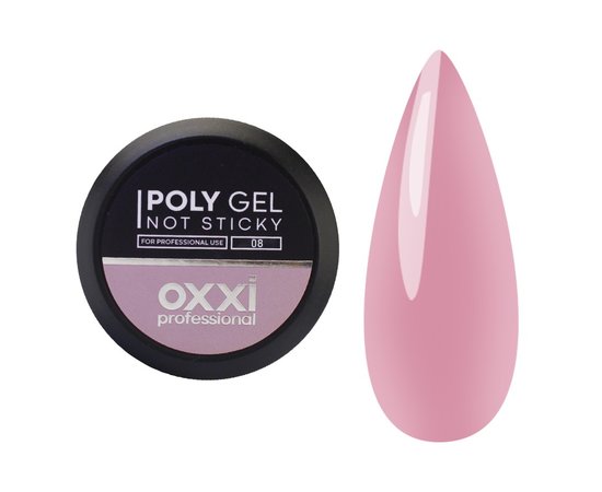 Изображение  Гель для ногтей Oxxi Professional Poly Gel Not Sticky №08, 30 мл, Объем (мл, г): 30, Цвет: 08