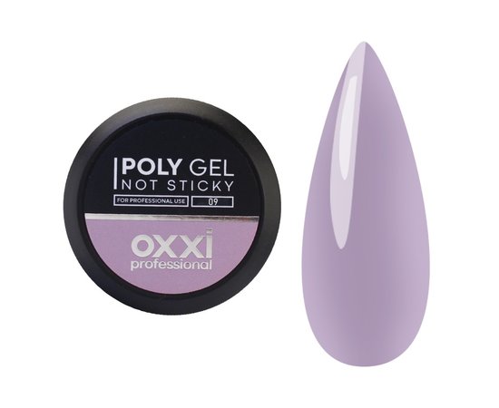 Зображення  Гель для нігтів Oxxi Professional Poly Gel Not Sticky №09, 30 мл, Об'єм (мл, г): 30, Колір: 09