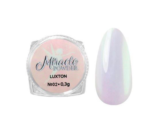 Изображение  Премиальная пудра для дизайна ногтей Miracle Powder LUXTON №02, 0.3 г, Объем (мл, г): 0.3, Цвет: 02