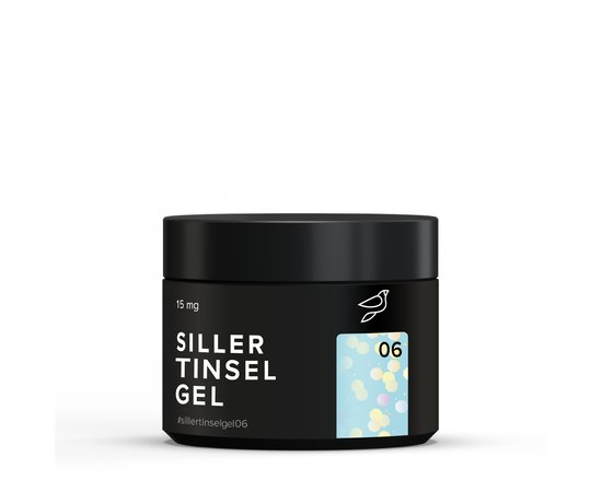 Изображение  Гель с блестками для ногтей Siller Tinsel Gel №06, 15 мл, Объем (мл, г): 15, Цвет: 06