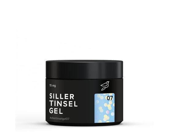 Изображение  Гель с блестками для ногтей Siller Tinsel Gel №07, 15 мл, Объем (мл, г): 15, Цвет: 07