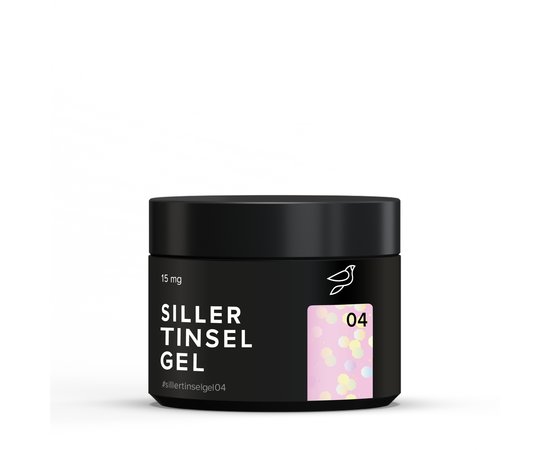 Изображение  Гель с блестками для ногтей Siller Tinsel Gel №04, 15 мл, Объем (мл, г): 15, Цвет: 04